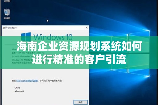 海南企业资源规划系统如何进行精准的客户引流