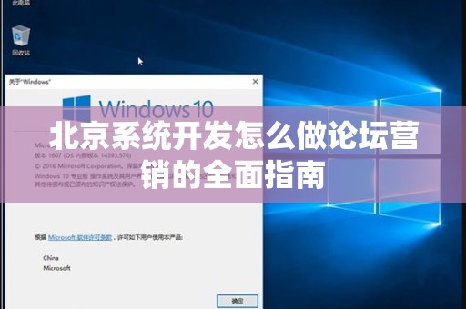北京系统开发怎么做论坛营销的全面指南