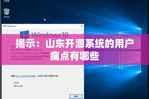 揭示：山东开源系统的用户痛点有哪些