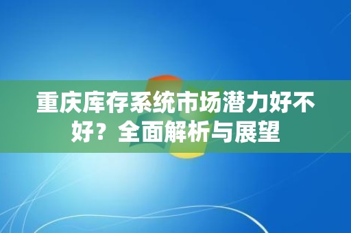 重庆库存系统市场潜力好不好？全面解析与展望