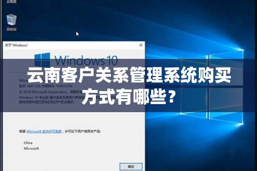 云南客户关系管理系统购买方式有哪些？