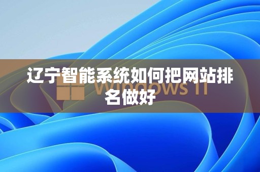 辽宁智能系统如何把网站排名做好