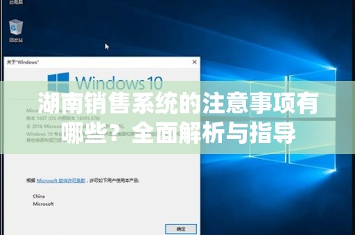 湖南销售系统的注意事项有哪些？全面解析与指导