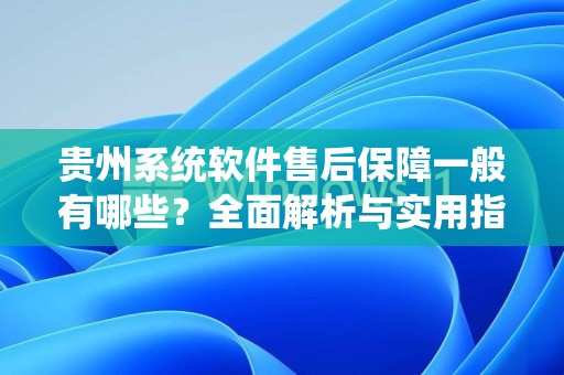 贵州系统软件售后保障一般有哪些？全面解析与实用指南