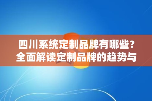 四川系统定制品牌有哪些？全面解读定制品牌的趋势与影响