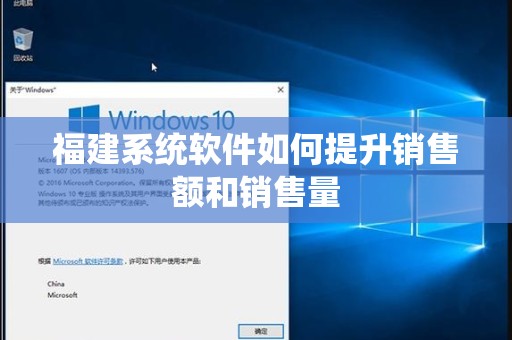 福建系统软件如何提升销售额和销售量