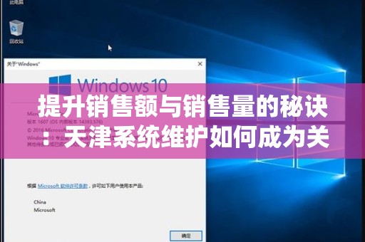 提升销售额与销售量的秘诀：天津系统维护如何成为关键因素？