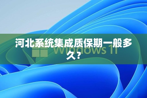 河北系统集成质保期一般多久？